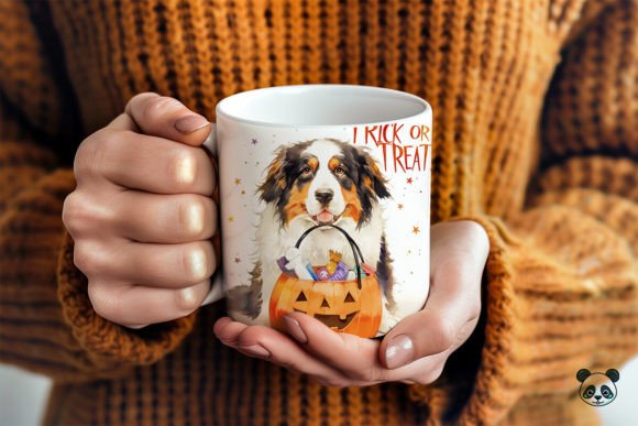 Australian Shepherd Trick or Treat 3D Mug Wrap: Elevating Seasonal Sublimation Projects