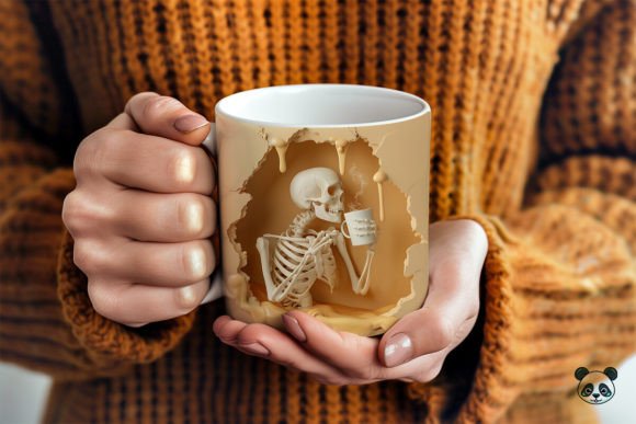 Bringing Halloween to Life: A Guide to the Skeleton Drink Coffee 3D Mug Wrap for Sublimation
