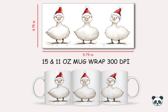 Christmas Goose Mug Wrap: Elevating Holiday Sublimation with 3D Design