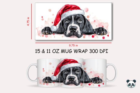 Christmas Great Dane Mug Wrap Design
