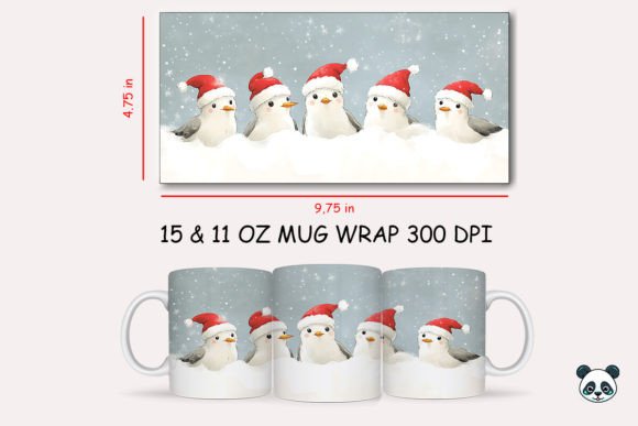 Christmas Ivory Gull Mug Wrap 2