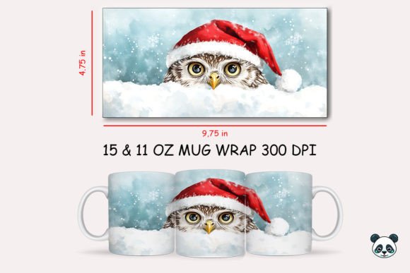 Christmas Snowy Owl Mug Wrap 1: Elevating Holiday Sublimation Projects
