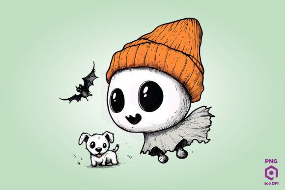 Cute Ghost with a Dog: Elevating Sublimation Mug Designs