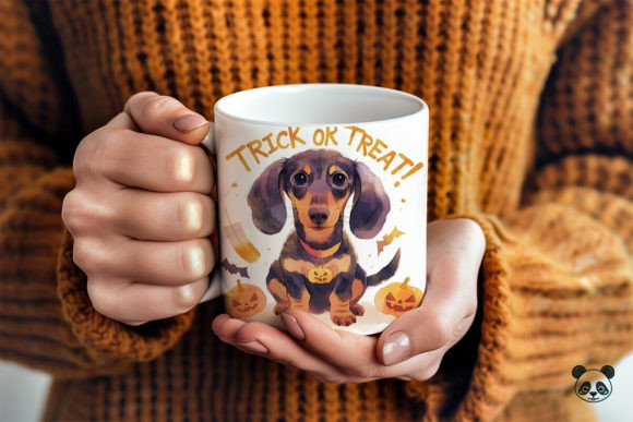 Dachshund Trick or Treat 3D Mug Wrap
