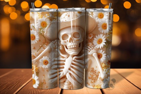 Elevating Seasonal Merchandise with the Halloween Cowboy Skeleton 3D Tumbler Wrap