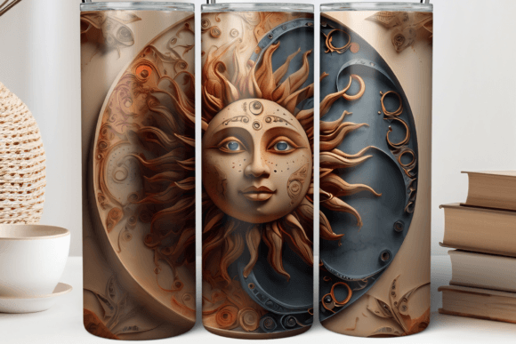 Evaluating the 20oz Boho Sun Moon Eclipse Tumbler Wrap Design