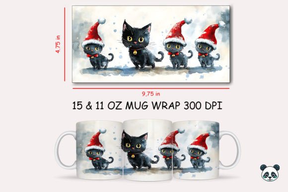 Evaluating the Christmas Father Son Black Cat Mug Wrap for Sublimation Projects