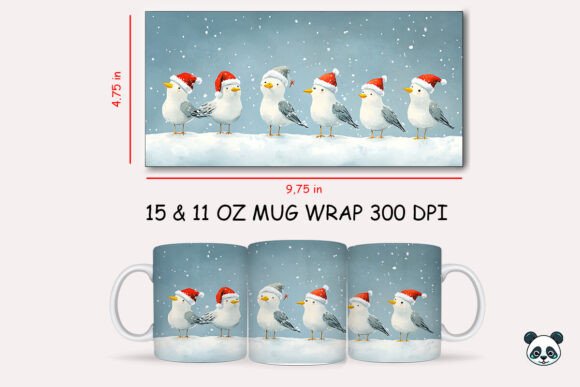 Evaluating the Christmas Seagull Mug Wrap for Sublimation Projects