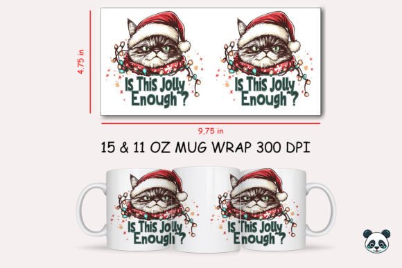 Evaluating the Is This Jolly Enough Funny Cat Christmas Mug Wrap for Sublimation Projects