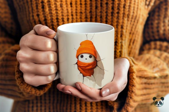 Halloween Ghost Peek a Boo 3D Mug Wrap