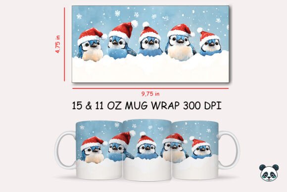Integrating the Christmas Blue Jay Mug Wrap into Your Sublimation Workflow