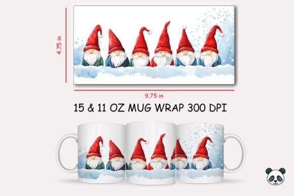 Mastering the Art of Christmas Gnomes Mug Wrap Sublimation