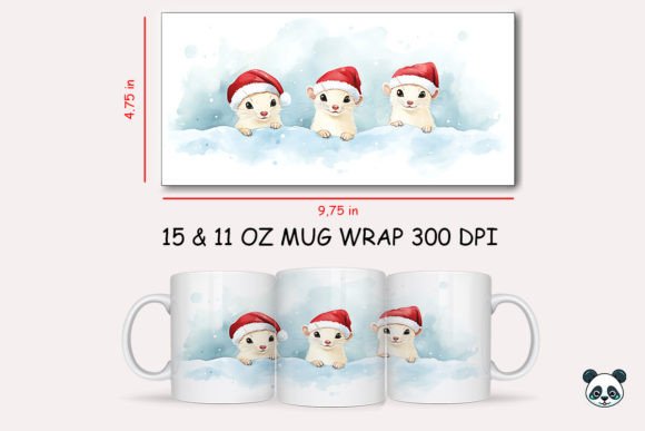 Mastering the Christmas White Weasel Mug Wrap 1 for Professional Sublimation Results