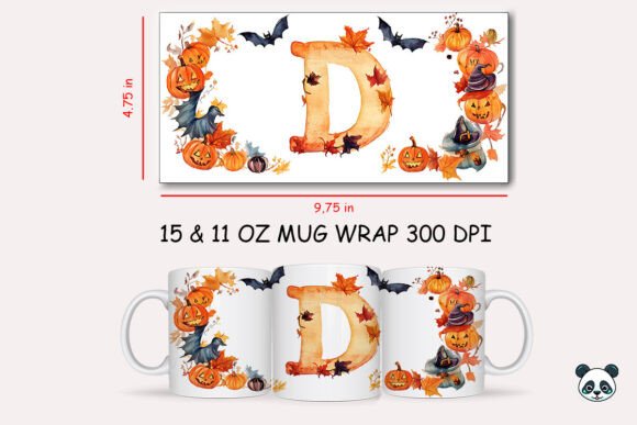 Mastering the Halloween Letter D Mug Wrap Sublimation 1 Design for Seasonal Success