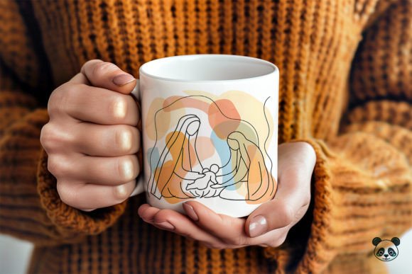 Nativity Scene Mug Wrap Design