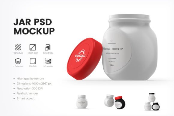 Plastic Jar Mockup: Elevate Your Brand with Photorealistic Presentation