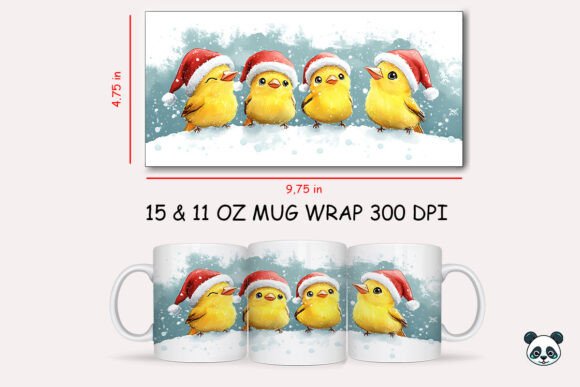 Strategic Branding with the Christmas Canary Mug Wrap: Elevating Holiday Merchandise