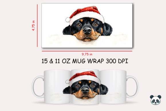 Strategic Branding with the Christmas Rottweiler Mug Wrap 1: A Guide to Intentional Sublimation Design
