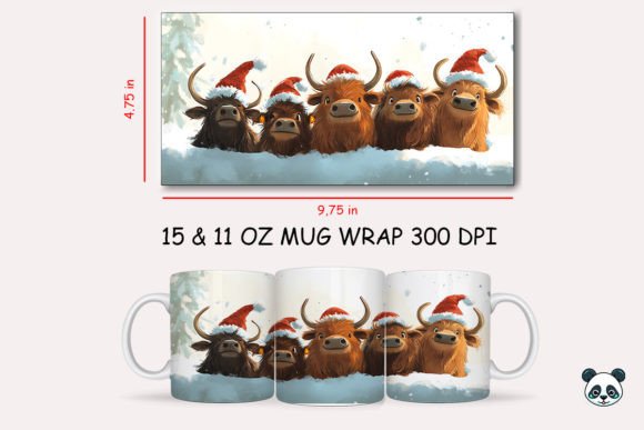 Transform Your Holiday Merchandise with the Christmas Yak Mug Wrap 3