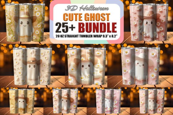 Unleash Spooky Charm with the Cowboy Ghost 3D Tumbler Wrap Bundle